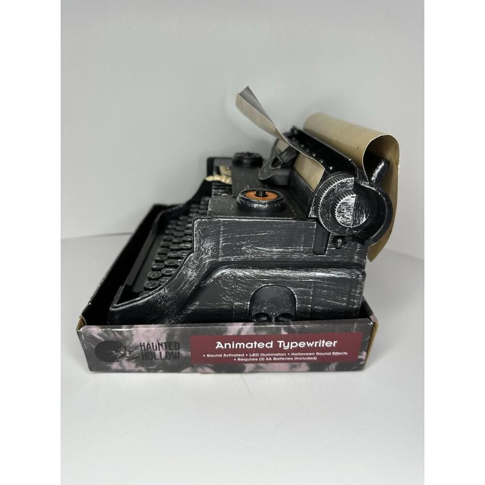 Haunted Hallow Halloween Animated Spooky Typewriter Sound Activated LED Effects - Picture 4 of 5